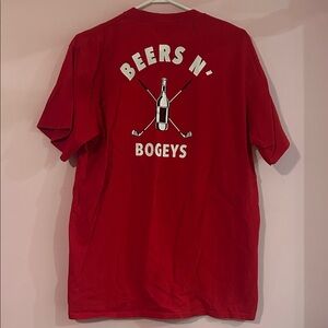 Beers N' Bogeys Red Graphic Tee Golf and Beer